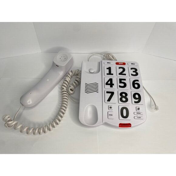Big Number Button Telephone Adjustable Volume for Seniors Corded Landline Phone - Picture 2 of 3
